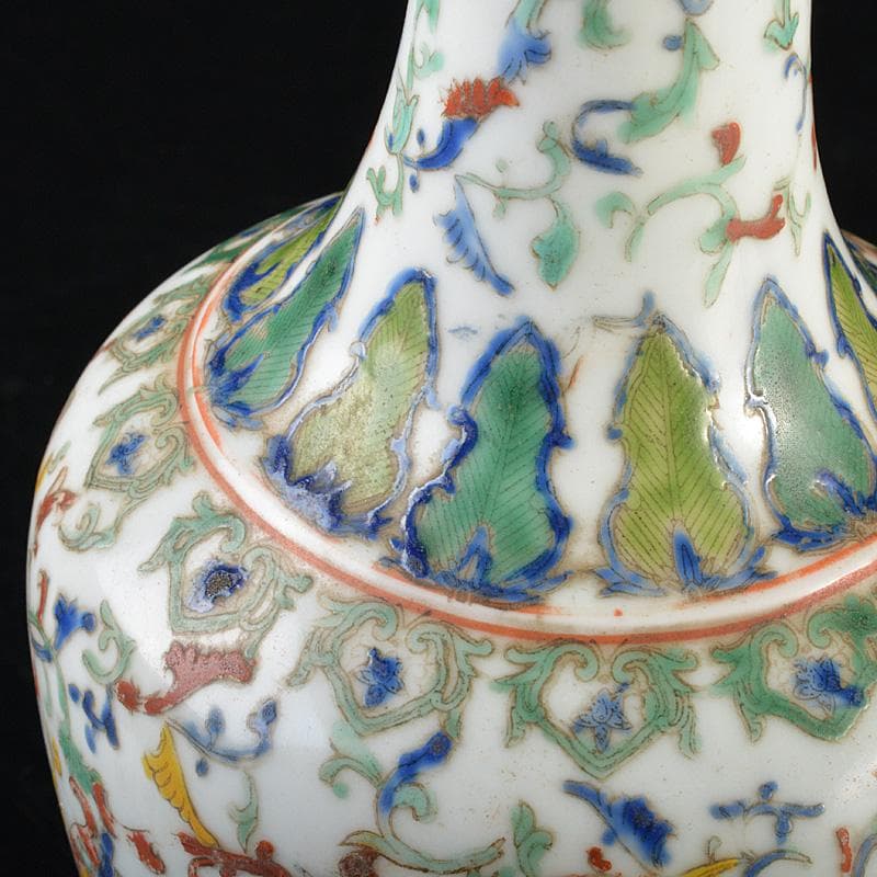 中国 粉彩 人物花神獣文瓶 M R7322 - メルカリ