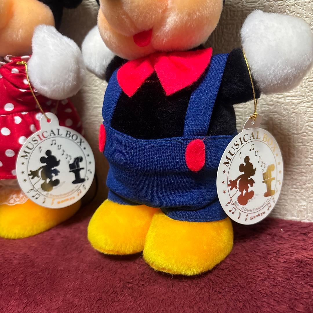 サンキョーオルゴール ディズニー ミッキー ミニー 首振り レトロ