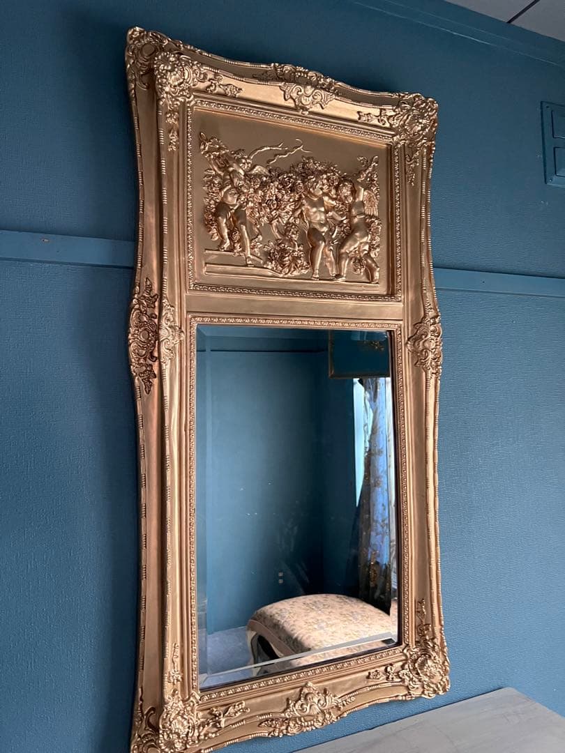 SALE!天使がついた大きな鏡＊ゴシック＊リメイクにも