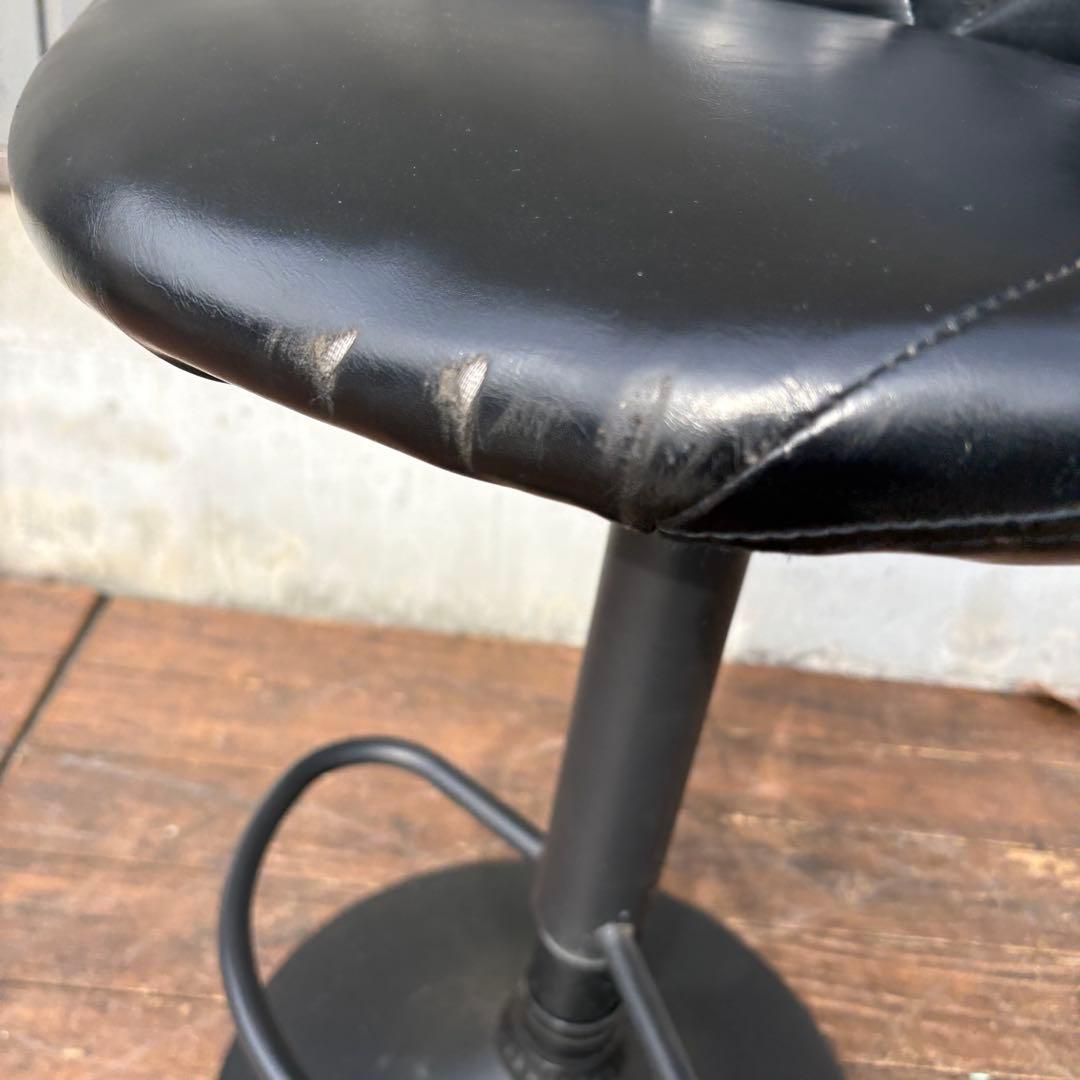 北欧レトロ キルティングレザー 回転式 カウンターチェア バーチェア