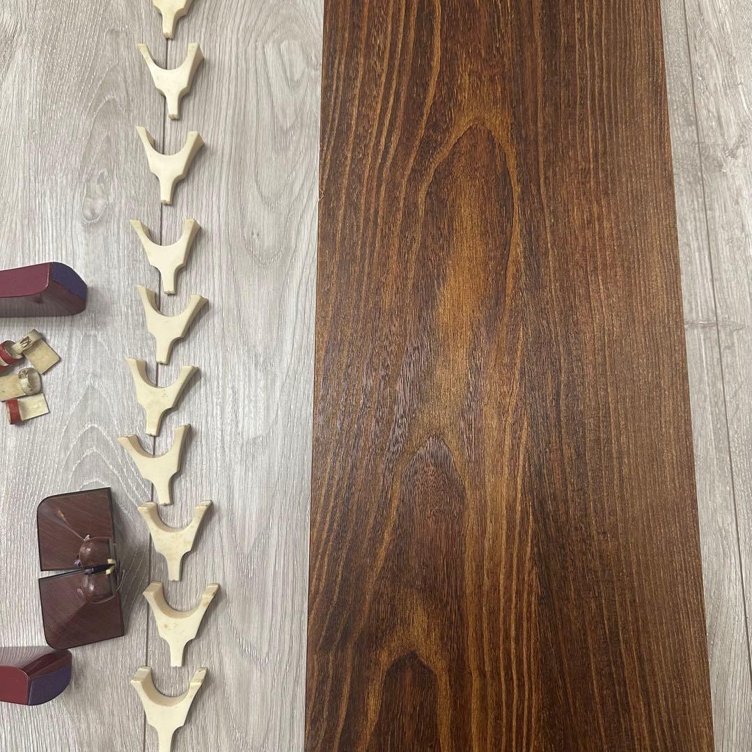 お琴 弦楽器 上角作り くり甲 すだれ彫り 琴柱14個 猫足 13弦