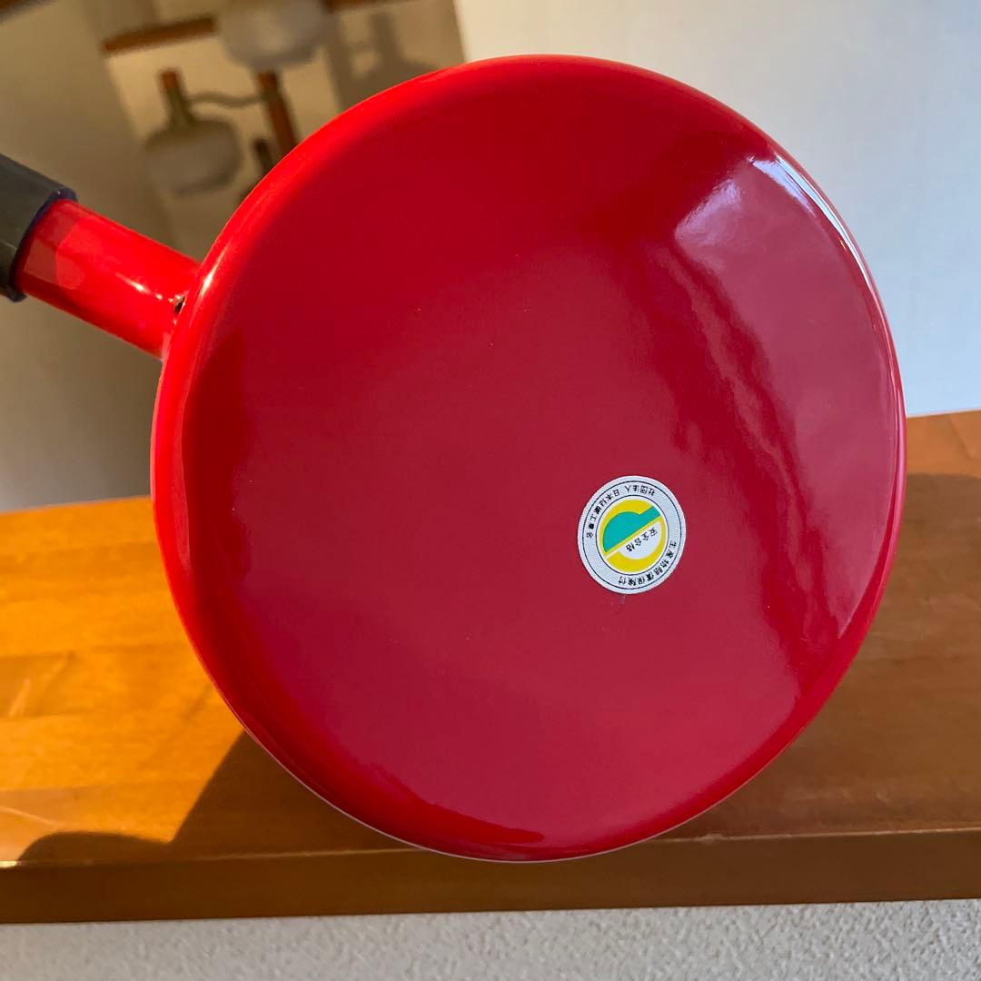 London Tea Room 赤 ホーロー ミルクパン