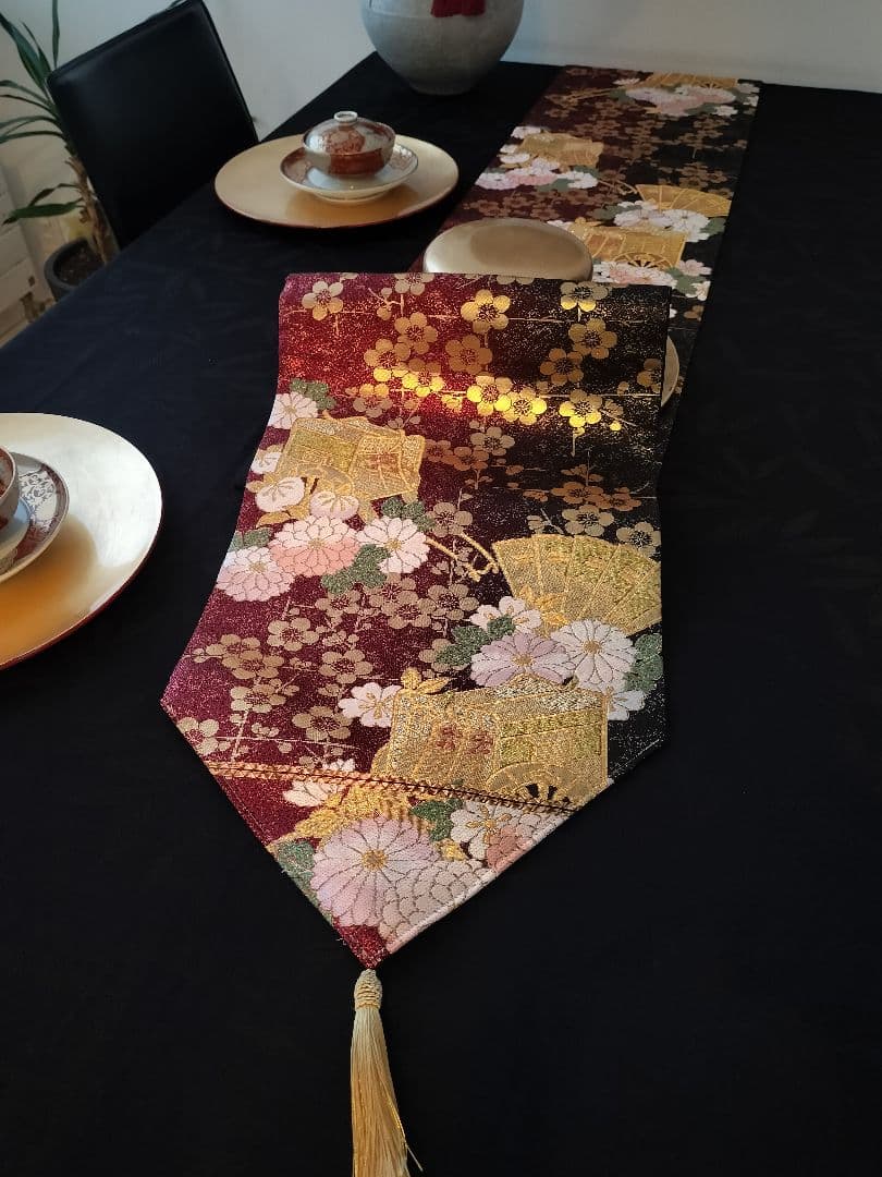 A951☆逸品‼️御所車‼️ひな祭り‼️テーブルランナー2m16cm - メルカリ