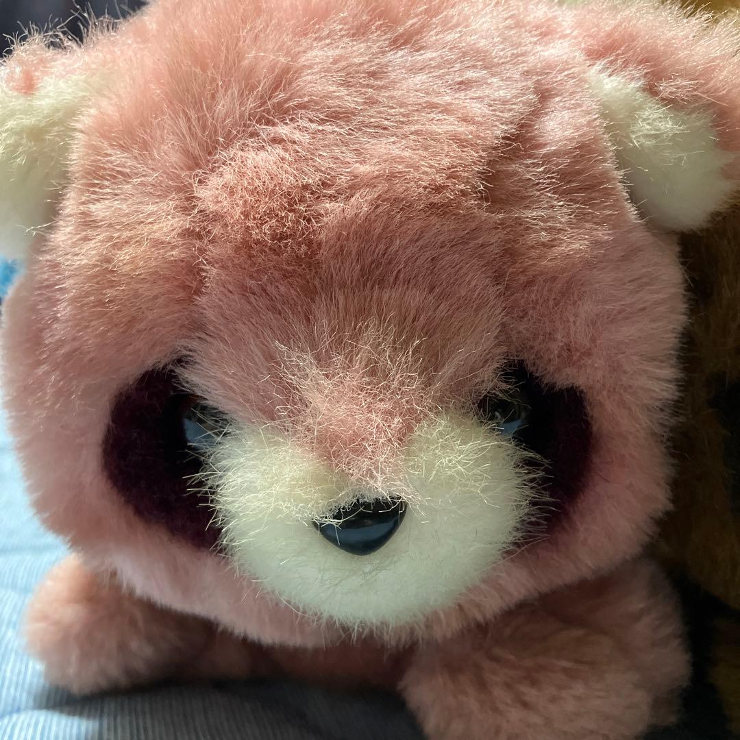 ぬいぐるみの三英 昭和レトロ 茶、ピンクのたぬきのぬいぐるみ - メルカリ