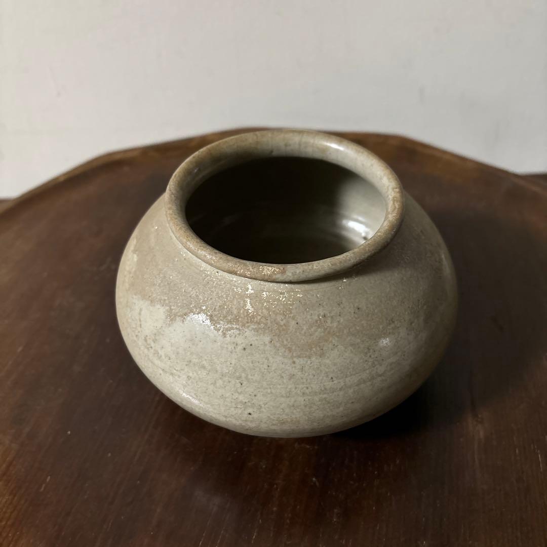 李朝壷 白磁 丸壷 塩笥壺 韓国オンギ.骨董品.スッカラ.アンティーク