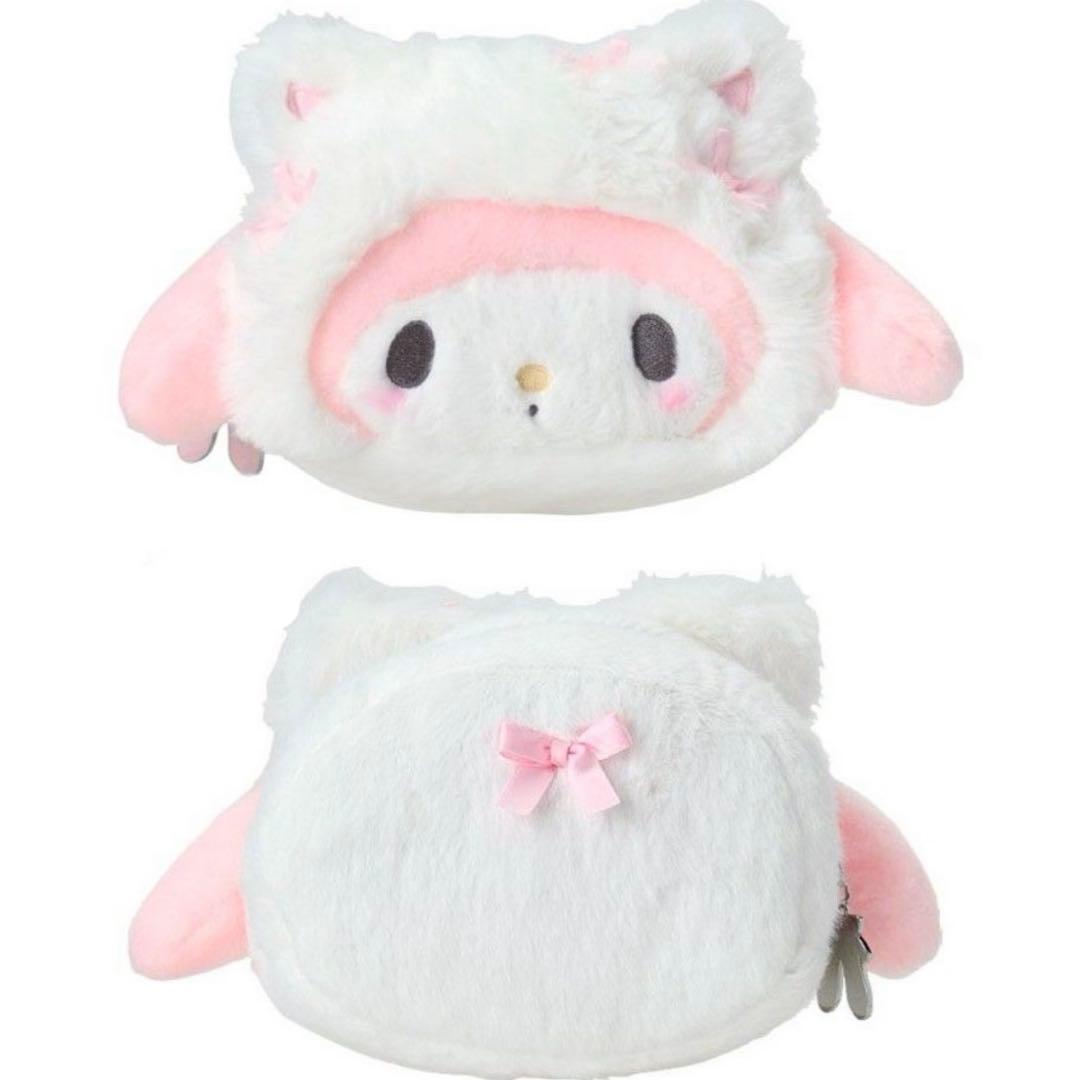 サンリオ 白猫バレリーナ マイメロディ ポーチ 巾着 フェイス形ポーチ