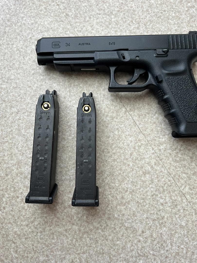 東京マルイ　Glock 34 ガスガン マガジン2本付き 東京マルイ Glock34でCO2マガジンを使うのは、やめたほうが良さそう