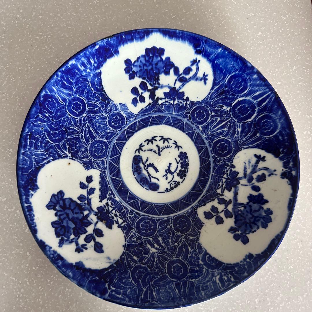 古砥部焼　絵皿 おはようございます(^ー^) 輝山窯さんの新しい絵の7寸皿が入荷しました