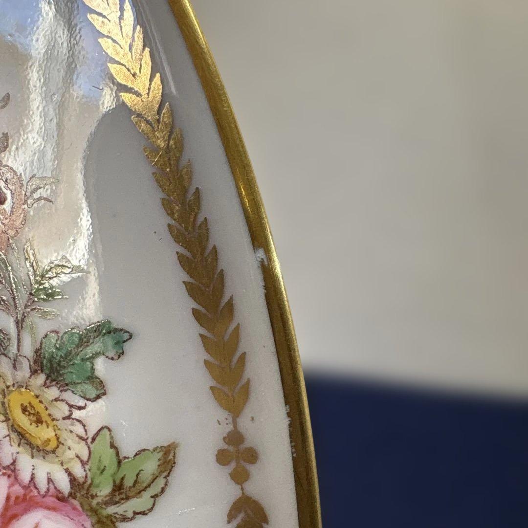 セーブル　SEVRES 金彩花柄プレート　24.8cm