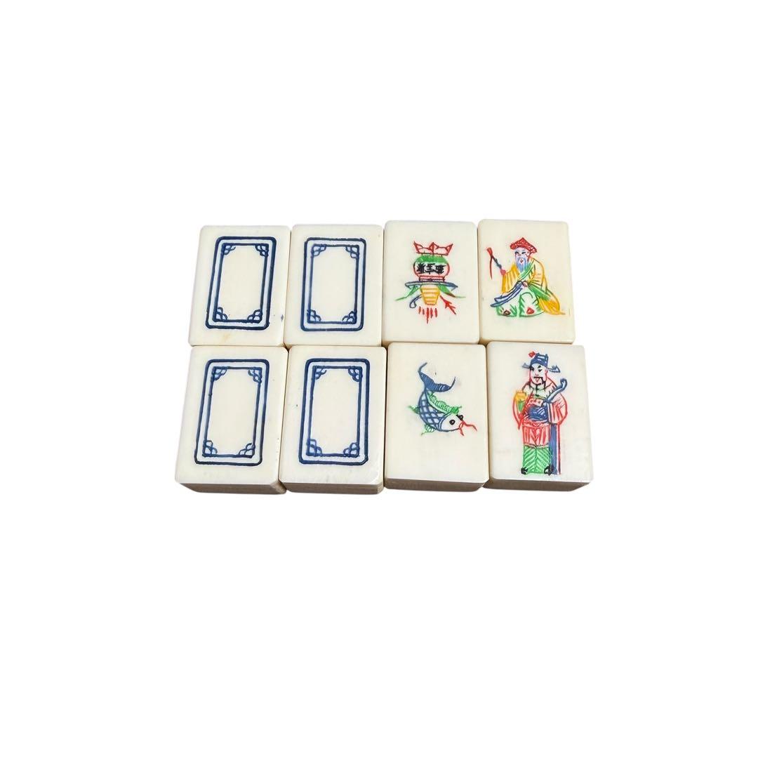 中国 高級 麻雀牌 竹牌 花牌付 ケース入 昭和レトロ - メルカリ