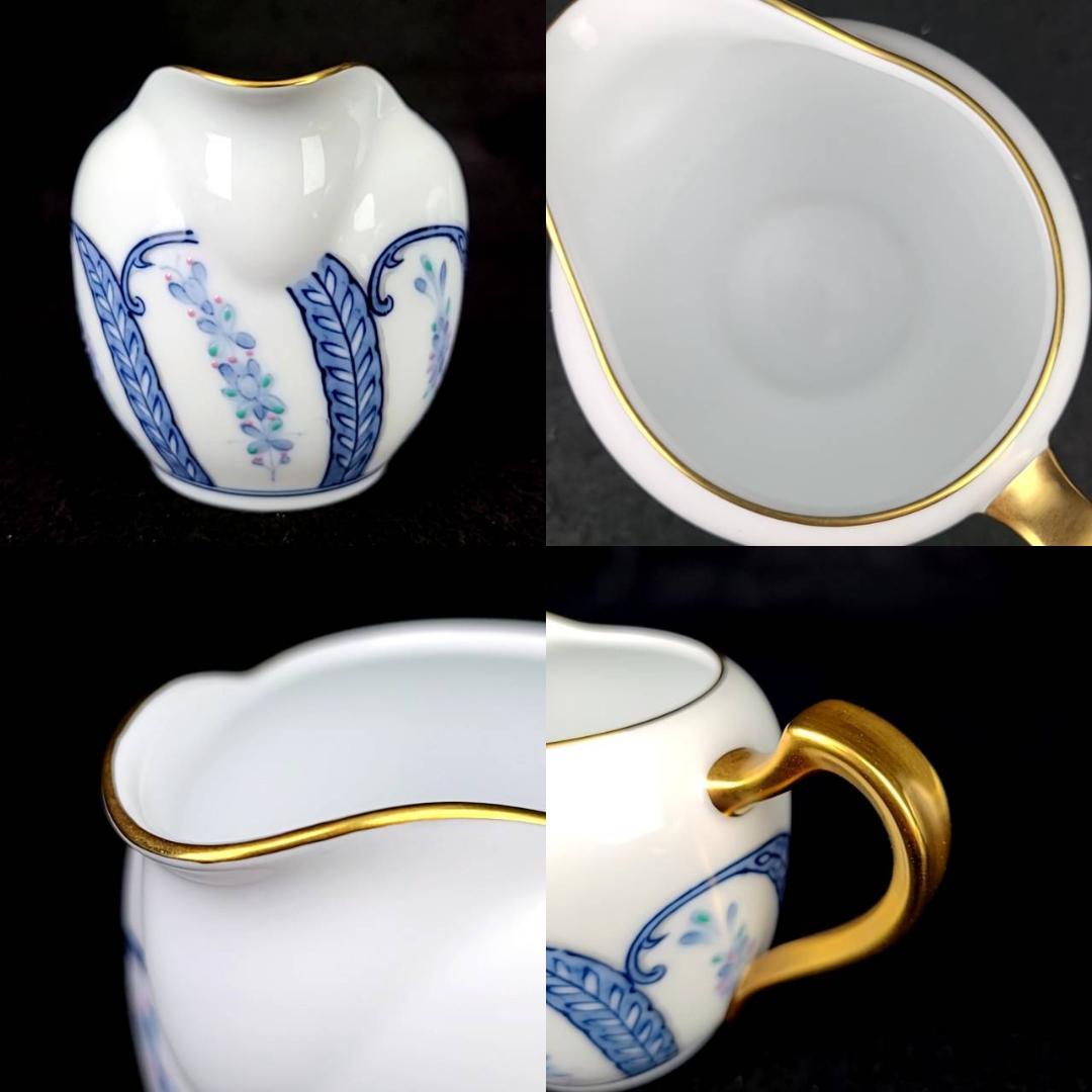 ◎美品◎大倉陶園 呉須更紗 手描き ティーポット クリーマー シュガー