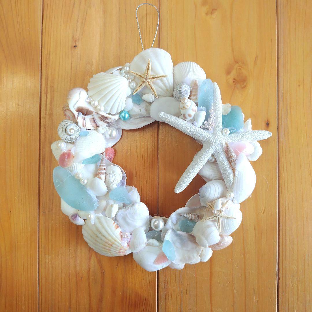 貝殻 シェル シーグラス リース - メルカリ