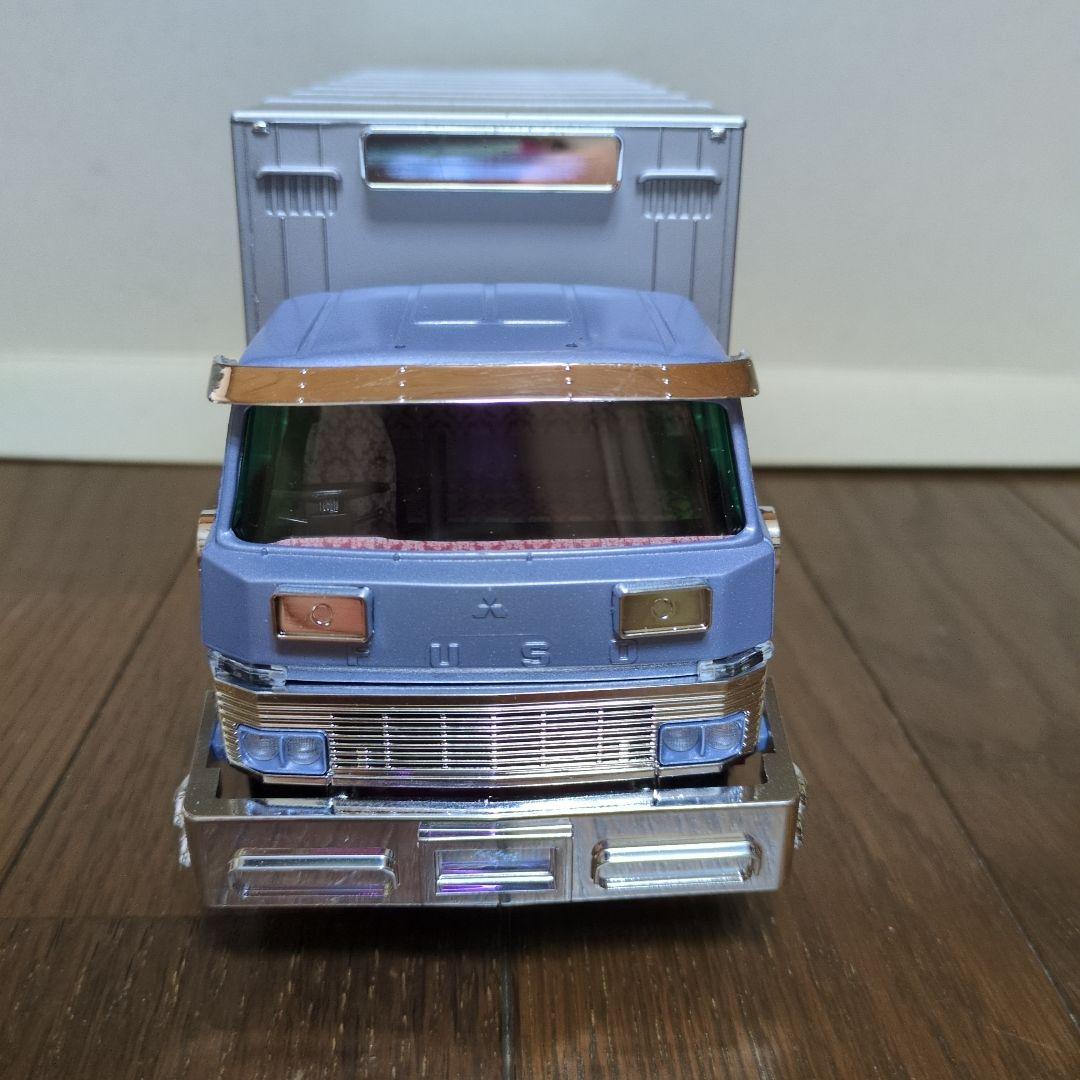 アオシマ　デコトラ　ふそうブラックマスク アオシマ 1/32ザ・デコトラ虎鐵 完成しました！ ブラックマスクは