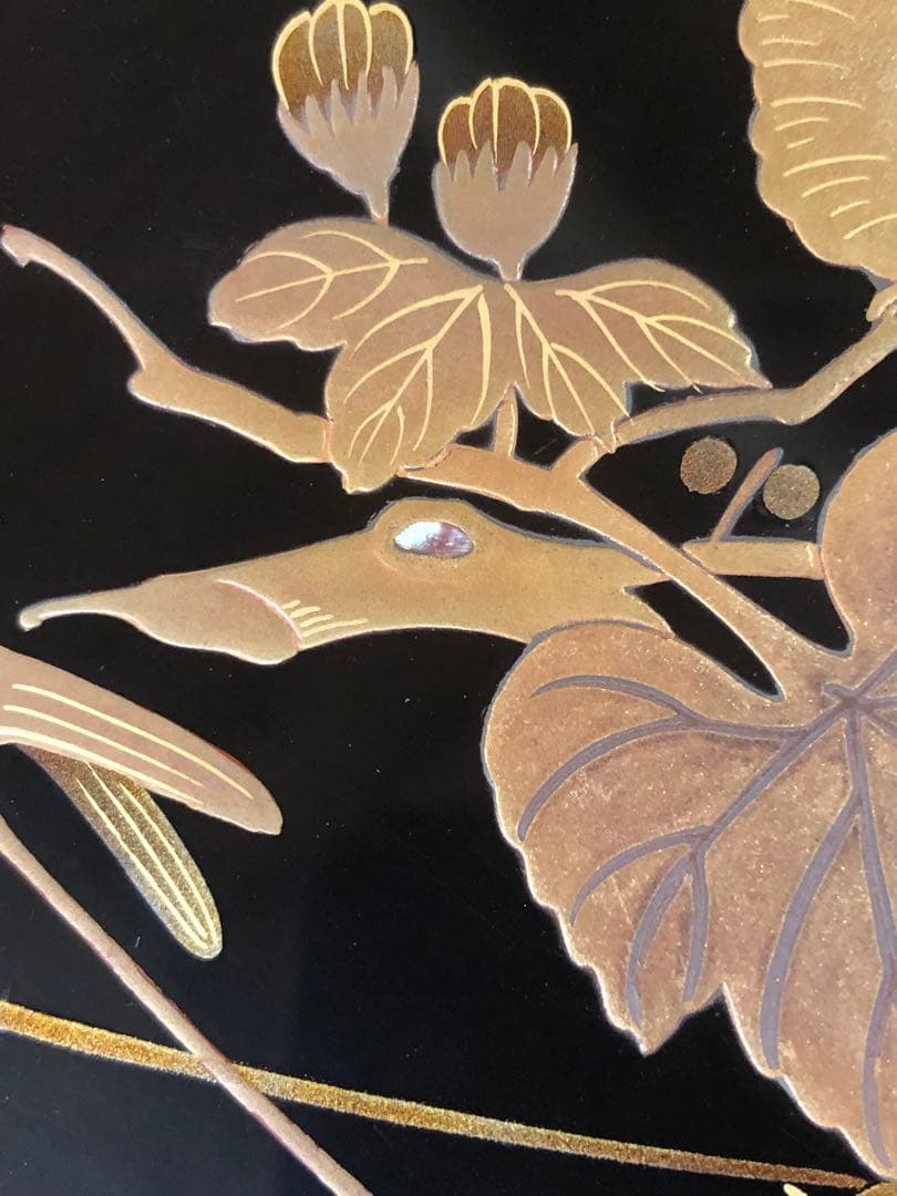 《レ》研ぎ出し蒔絵 青貝 脚付 会席膳5客 木製漆器 木箱　260128く2