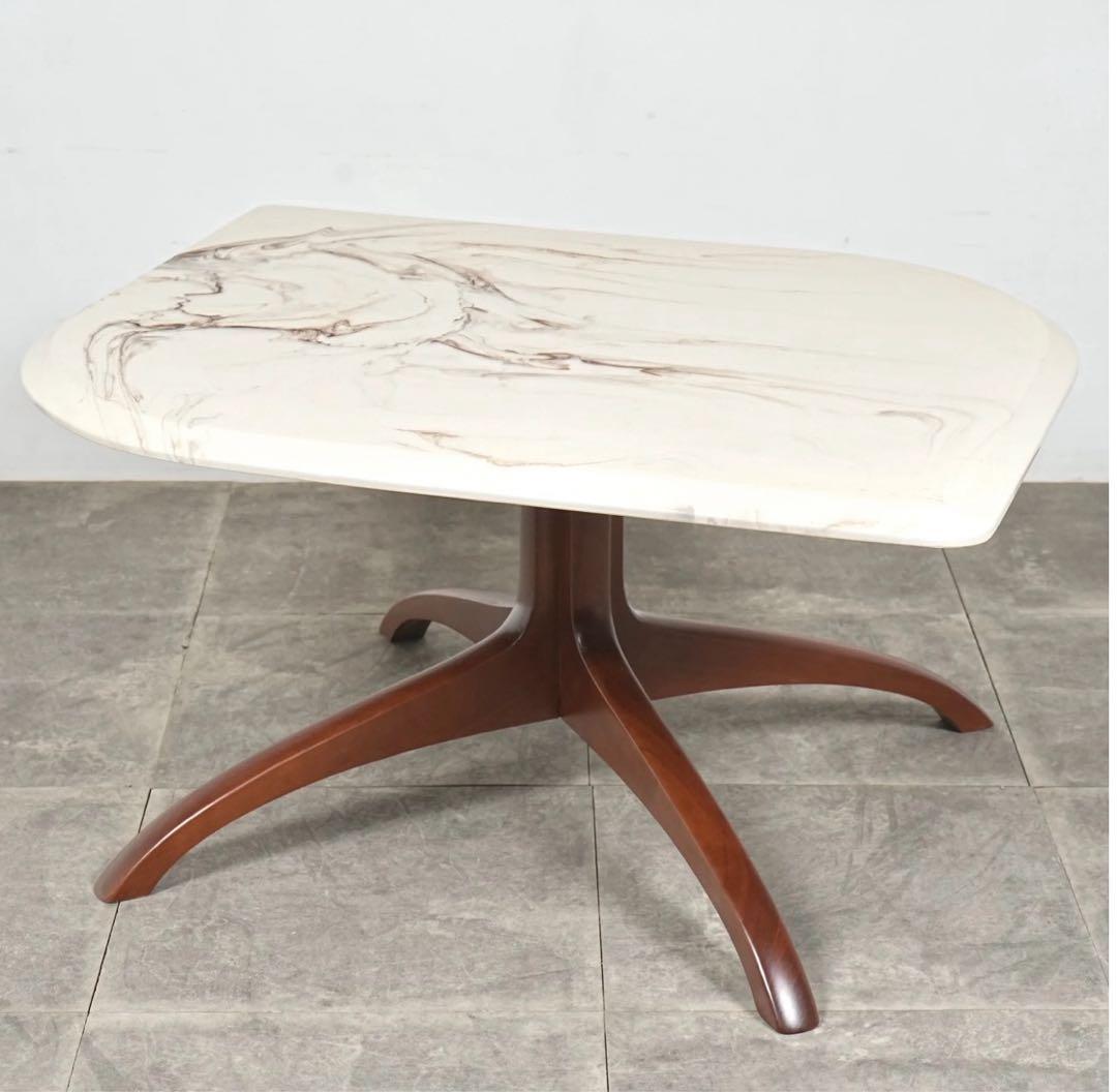 北欧ヴィンテージ 天然石天板 ローテーブル｜デンマーク ミッド