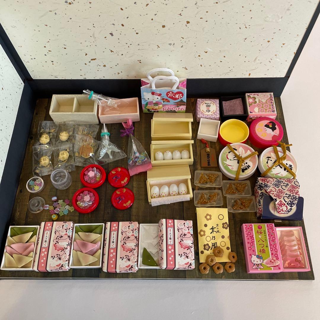リーメント ぷちサンプル ミニチュア ケースと背景付○京都の和菓子屋