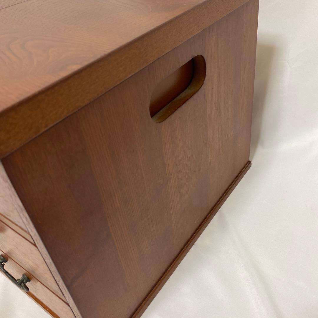 文机 折りたたみ アンティーク レトロ 家具 和 3段引き出し - メルカリ