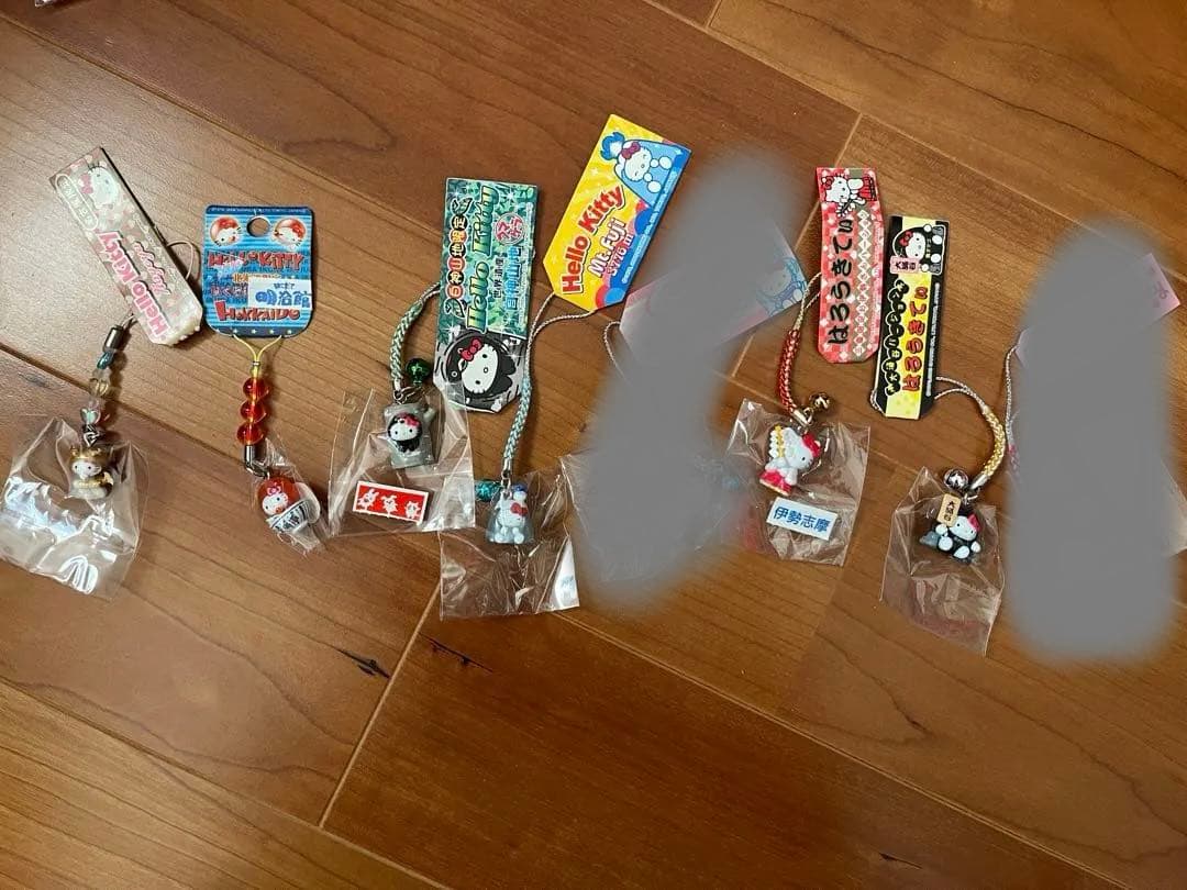 【未開封】ご当地キティ ストラップ 6個セット ご当地キティ 2007年 大阪限定 たこ焼き トラバージョン ストラップ