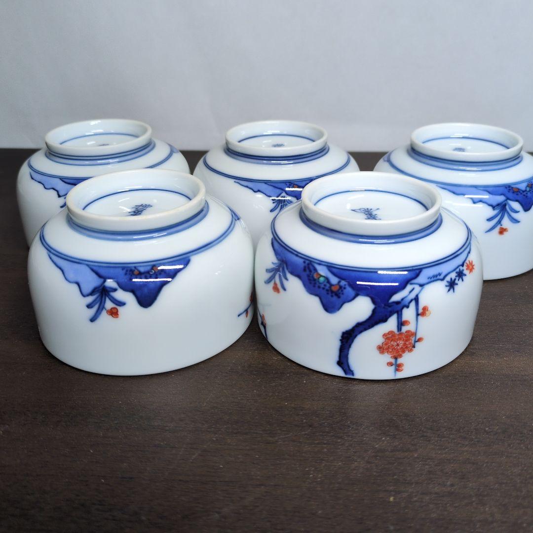 十三代 酒井田柿右衛門 作 染錦 梅文 番茶器(蓋