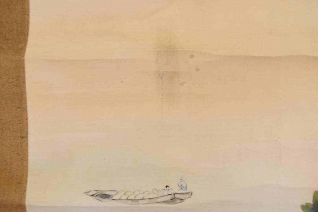 真作】竹内栖鳳/海辺松図/横物/掛軸/名家伝来/AA-642 - メルカリ