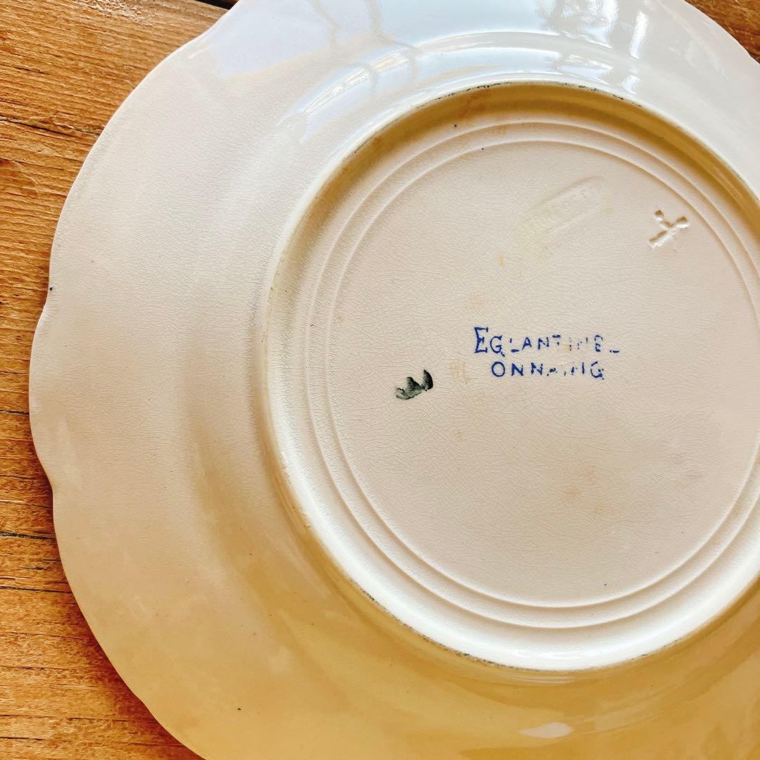 フランスアンティーク皿2枚セットONNAING窯オナン窯