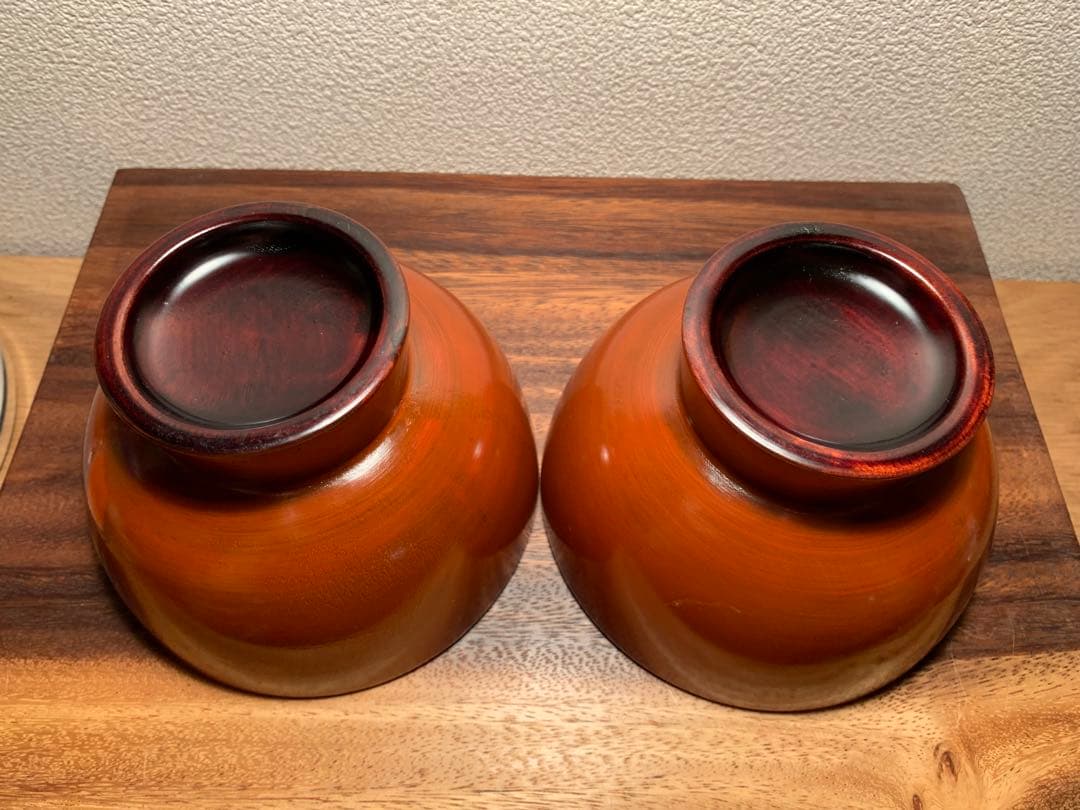 朱塗椀 2つセット 輪島塗 会津塗 京漆器 大椀 合鹿椀 根来 - メルカリ