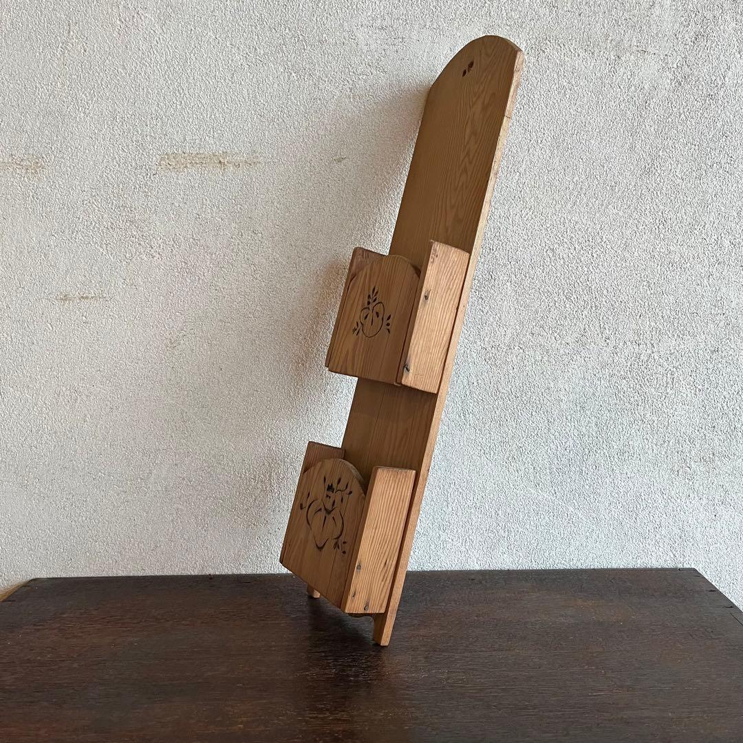 古い壁掛けのレターラック 木製 状差し - メルカリ