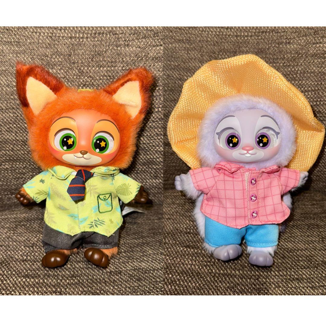 MINISO ディズニー ズートピア マスコット ジュディ ニック 2点セット
