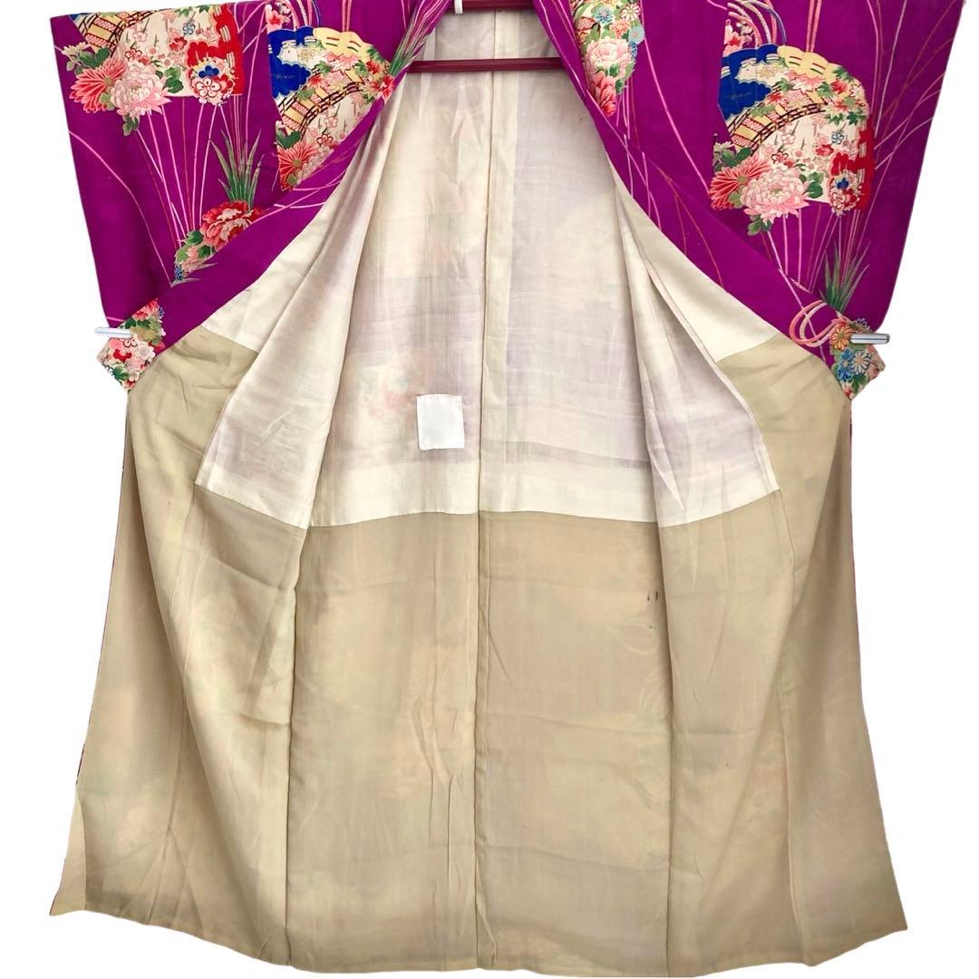 女の子 7歳〜ジュニア 子供着物 七五三 アンティーク着物 NO88