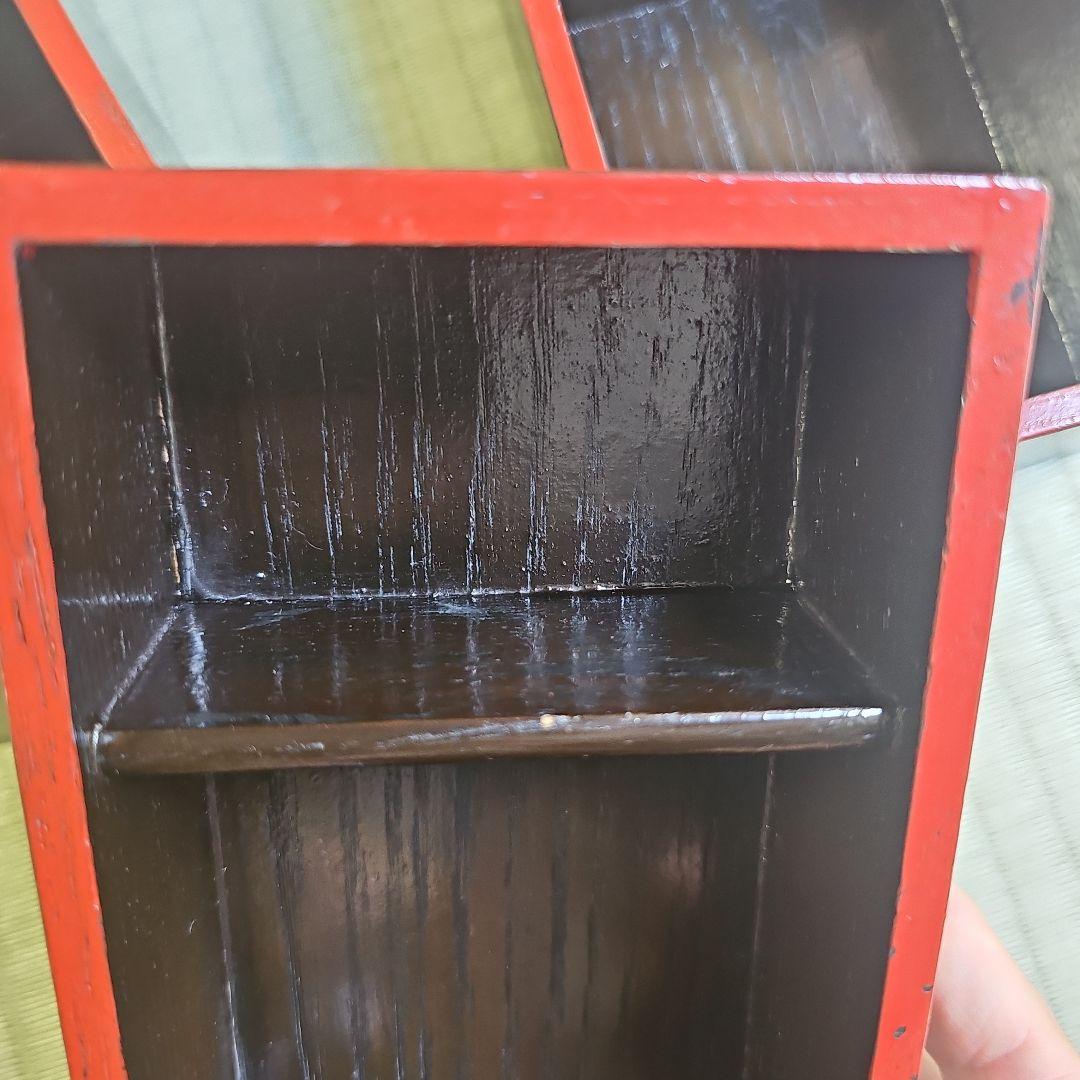 明治ロマン/1870年物/当時物】戦前物 漆塗り弁当箱 漆器 膳の箱 四客4