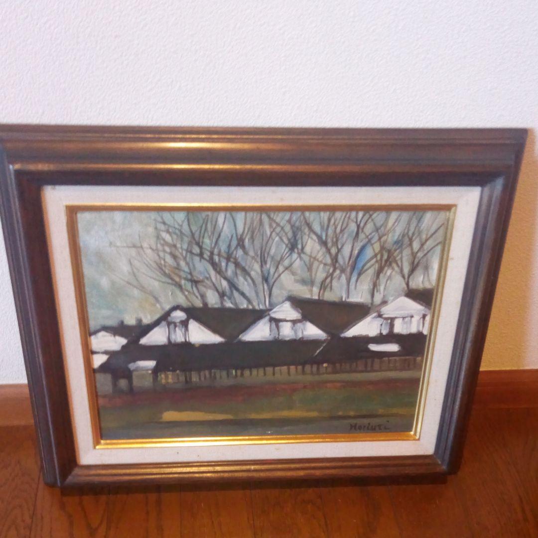 堀内規次画伯　油絵　酒田山居倉庫