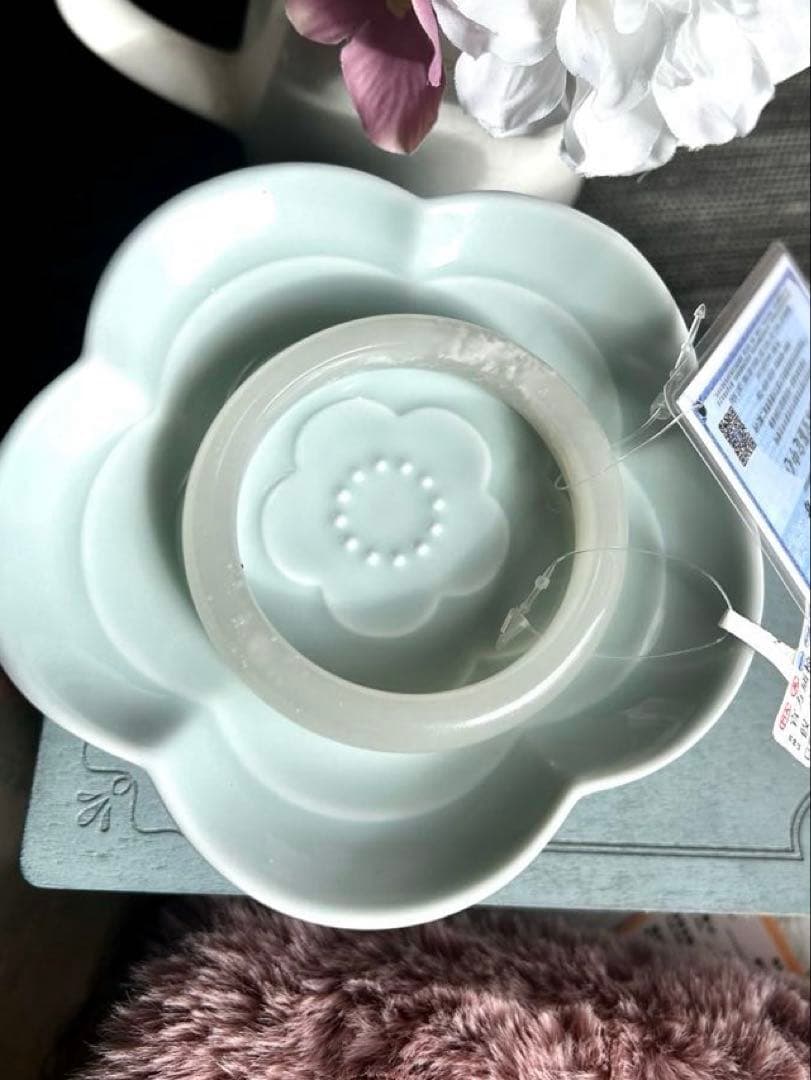 香りさま専用天然氷羊脂和田玉（ホータンぎょく）のバングル 氷のよう