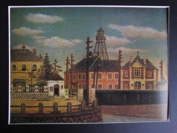 岡鹿之助、【橋】、希少な大判額装用画集より、美品、日本人画家、新品