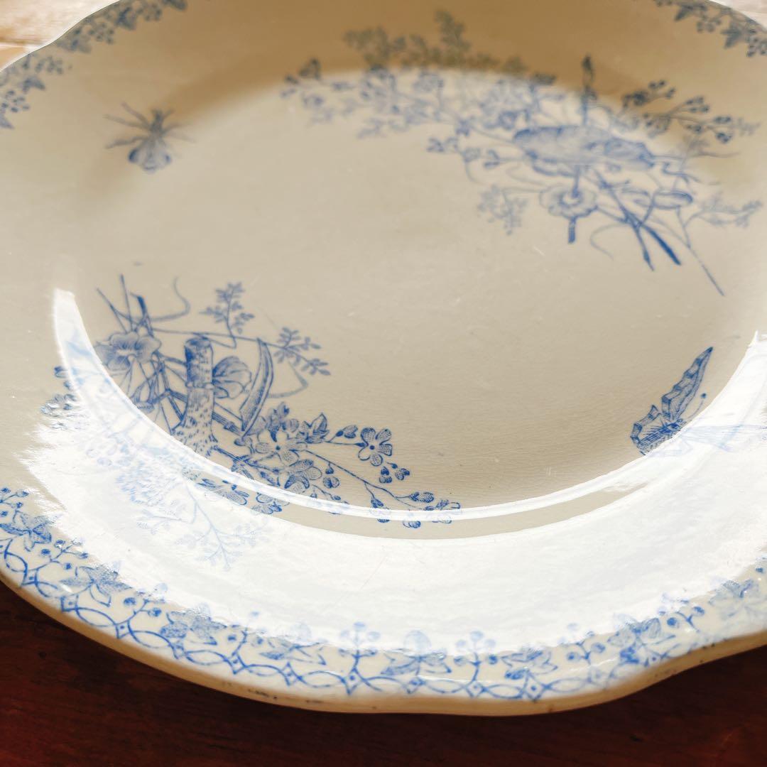 フランスアンティーク皿2枚セットONNAING窯オナン窯