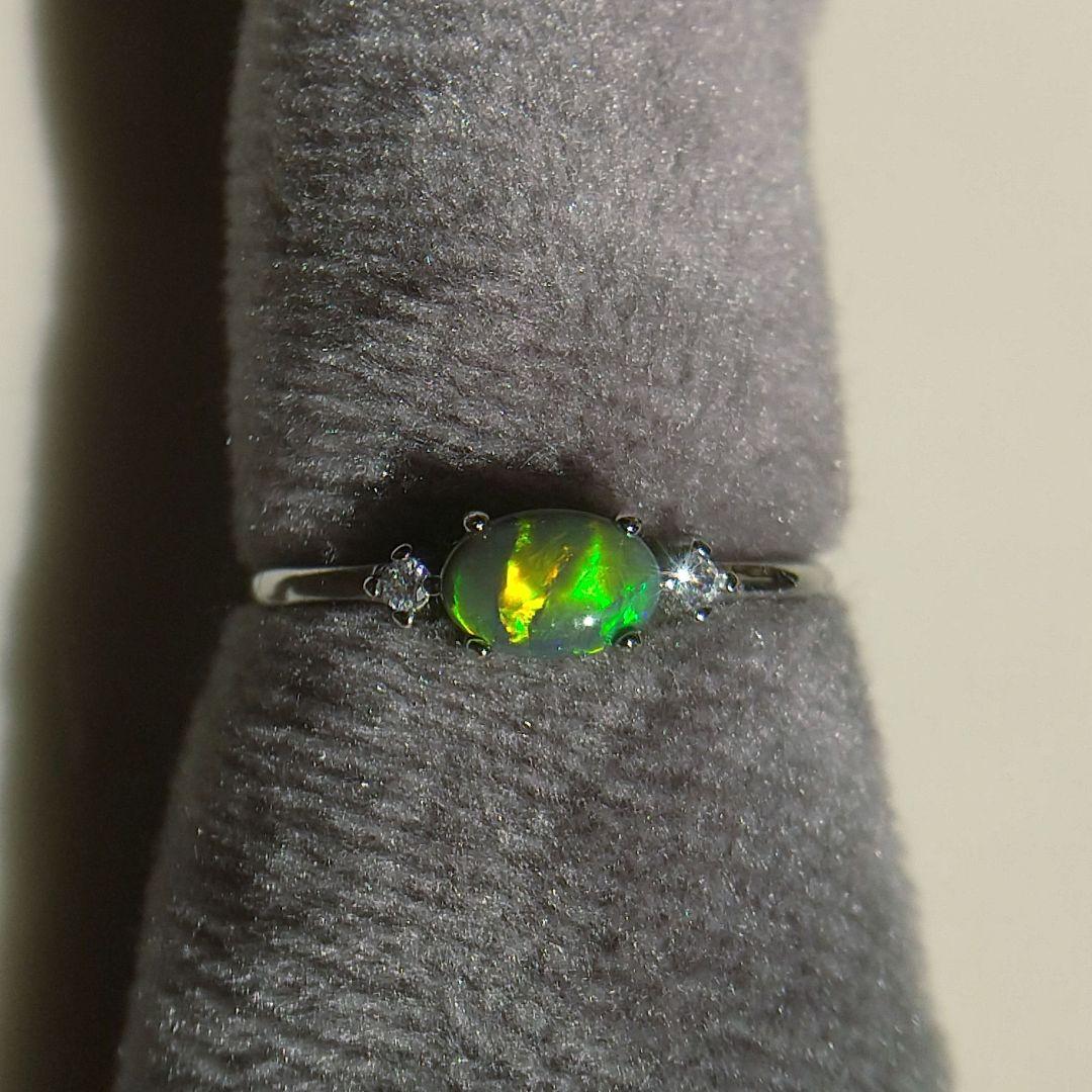 0.31ct ブラックオパール リング