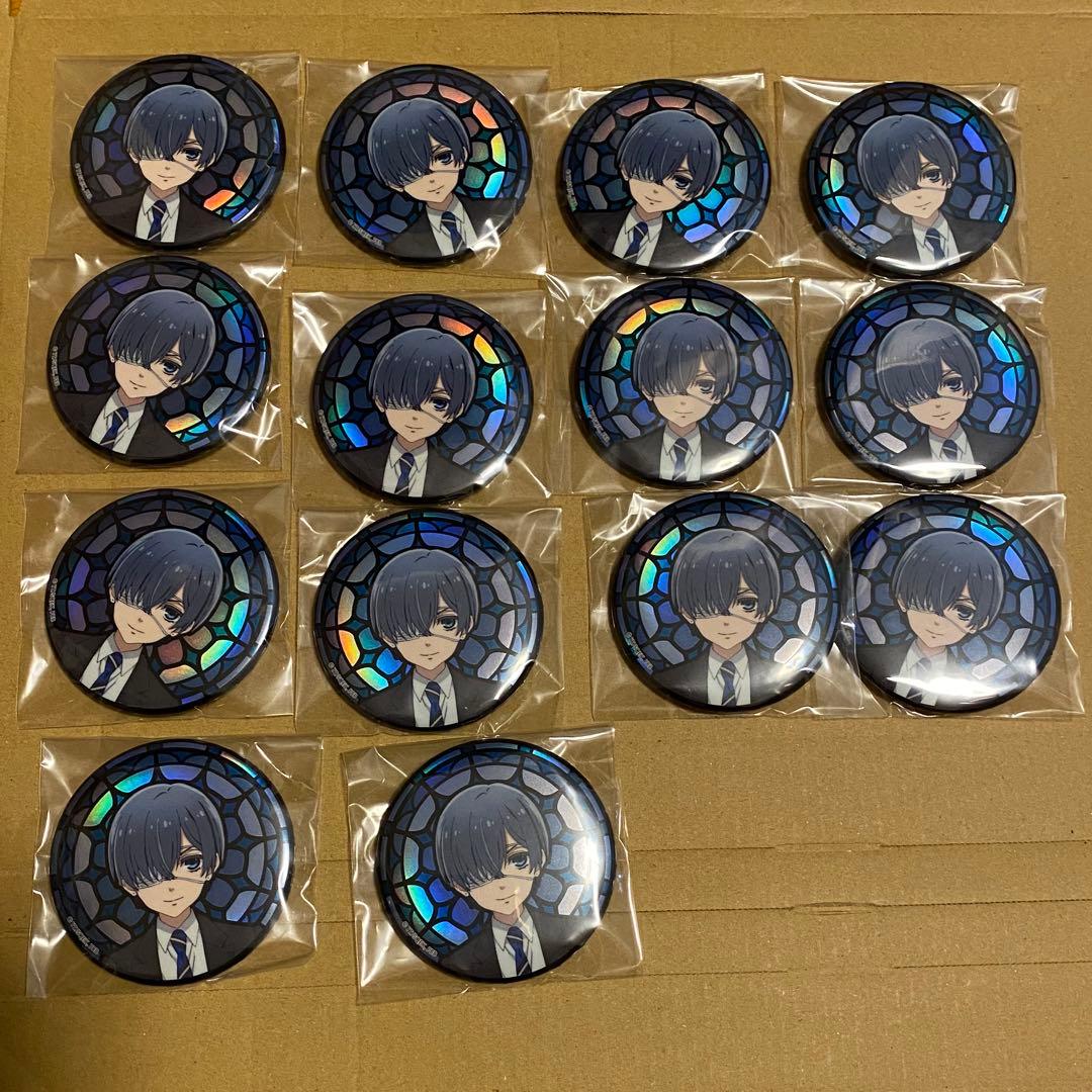 黒執事 寄宿学校編 ステンドグラス風キラキラ缶バッジ シエル