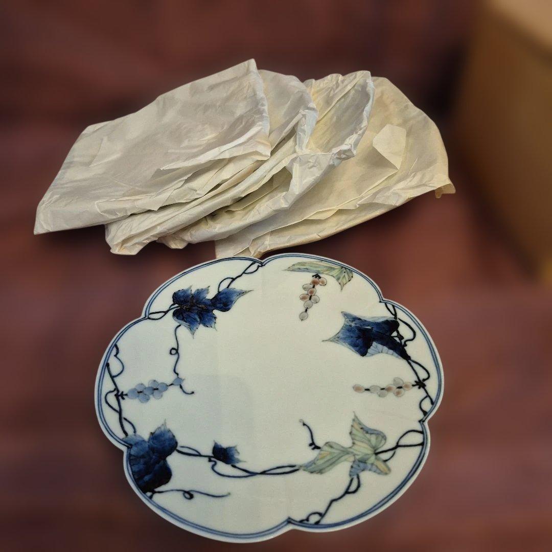 九谷焼 理節 色ぶどう花形皿 5枚 - メルカリ