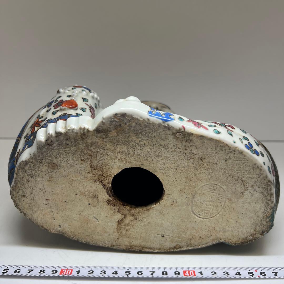 中国清時代 粉彩布袋 西江印 高さ約26㎝ 東Y7-1224