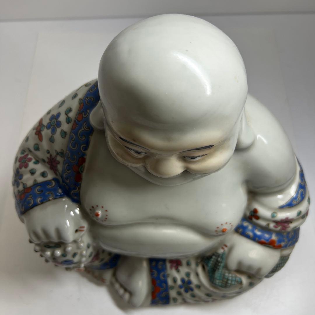 中国清時代 粉彩布袋 西江印 高さ約26㎝ 東Y7-1224