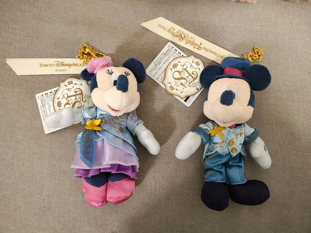 ディズニー　ファンタジースプリングスホテル　ぬいぐるみバッジ ミッキー ミニー Disney - ディズニーシー ファンタジースプリングス ミッキー ミニー