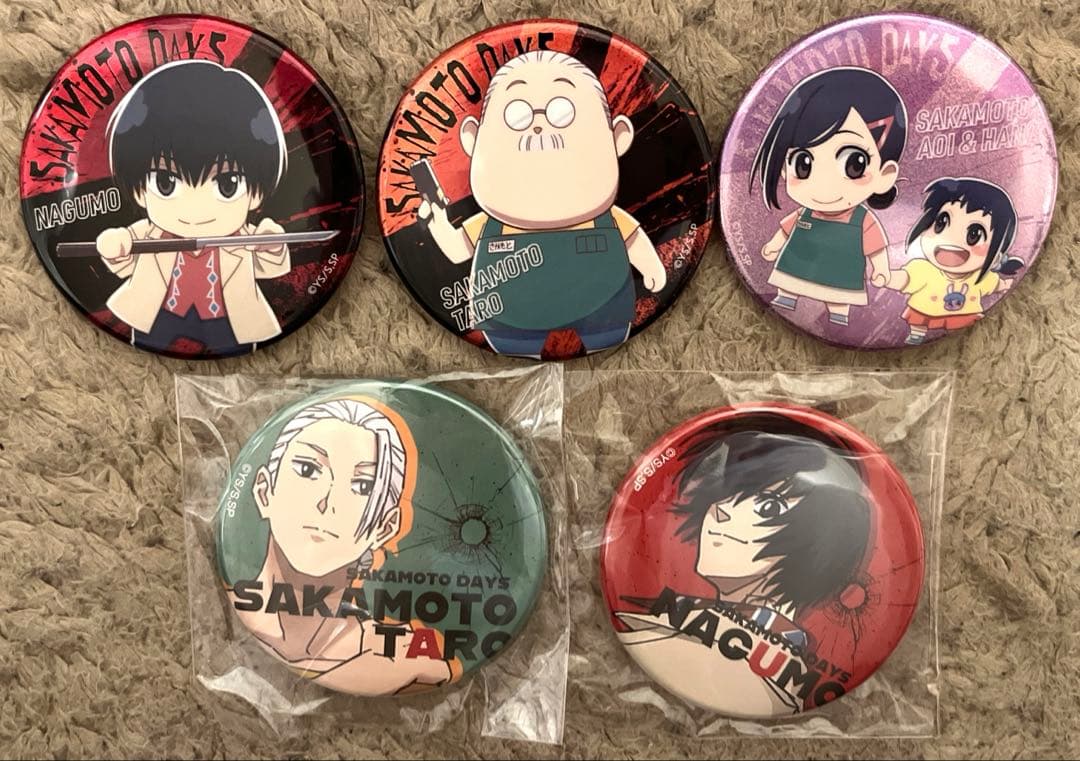サカモトデイズ ミニチュア缶バッジ 坂本 南雲 5点セット - メルカリ