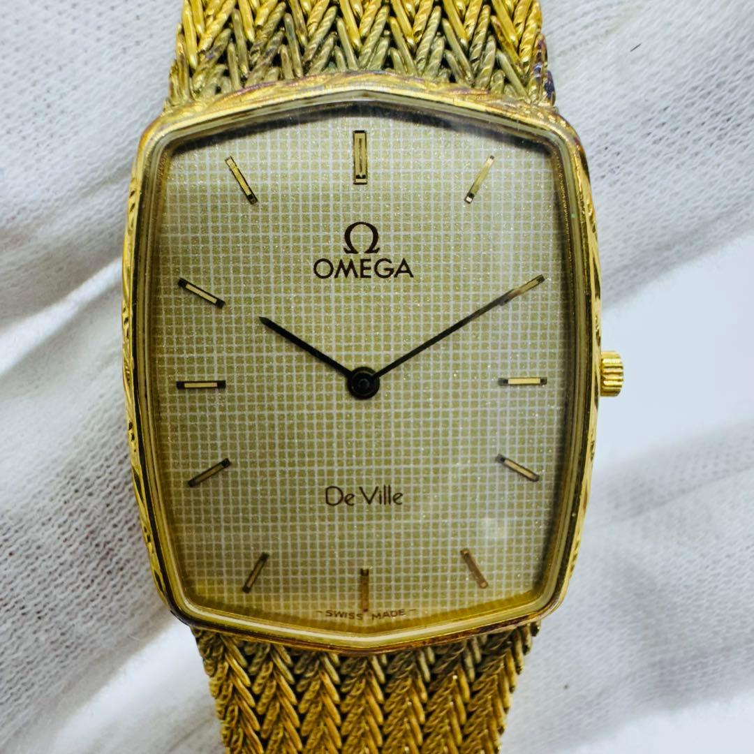 ✨OMEGA✨オメガ✨デビル✨クオーツ✨ゴールド色✨腕時計✨ OMEGA オメガ DE VILLE デビル ラウンド ウォッチ 腕時計 クオーツ