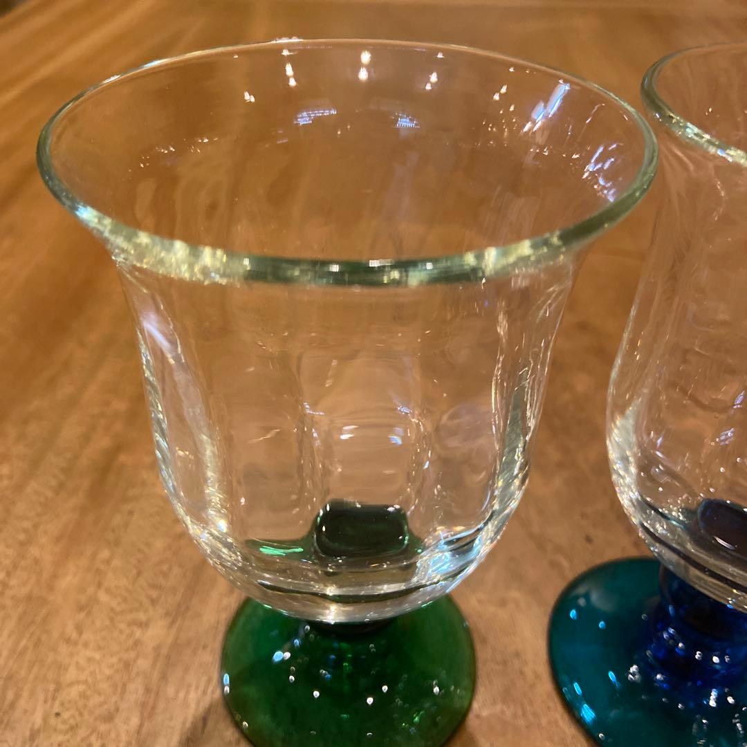 船木倭帆 捻脚モールワイングラス3個 希少 - メルカリ