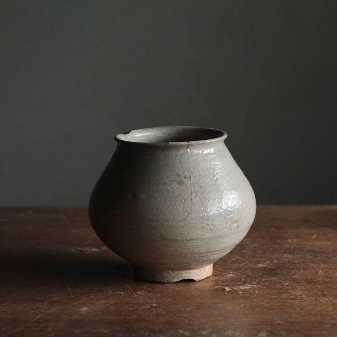 李朝 堅手 塩笥壷 朝鮮美術 古美術 古道具 李朝白磁 アンティーク 古美術 李朝白磁壷 | しぶや黒田陶苑
