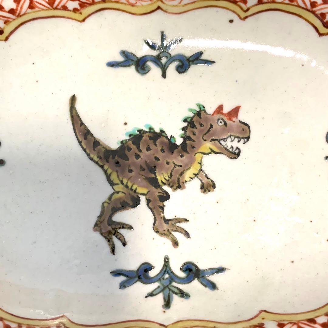 松浦コータロー 色絵 楕円輪花皿 カルノタウルス - メルカリ