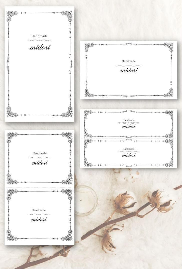 ショップカード アクセサリー台紙 サンキューカード 名刺 No.198 透け感×シンプル｜ショップカード｜名刺｜サンキューカード