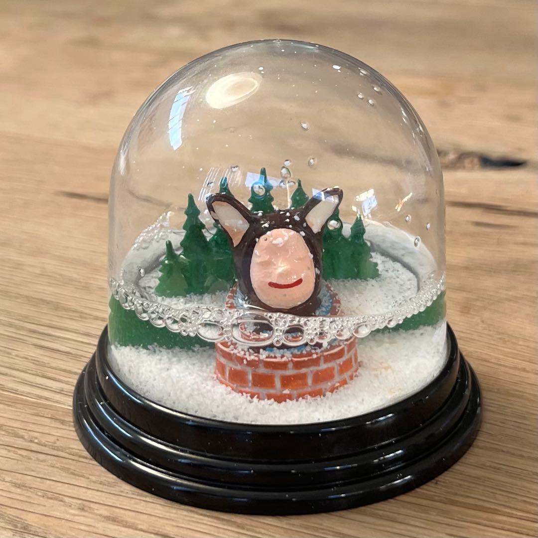 奈良美智 展覧会関連 サイン入り スノードーム 2001年 奈良美智 スノードーム Little Wanderer ブルー(ブルー)：オフィス