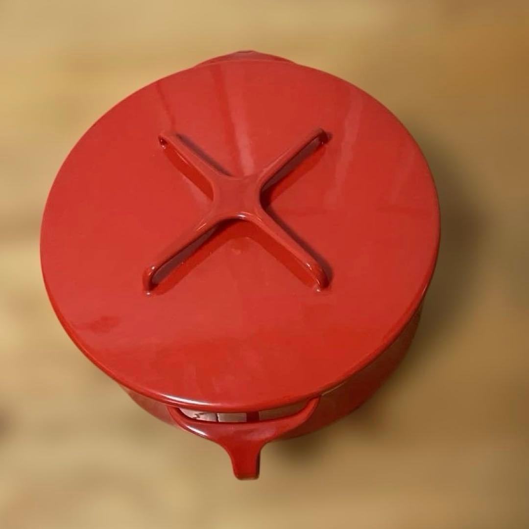 《DANSK》コペンスタイル 23cm 両手ホーロー鍋 レッド