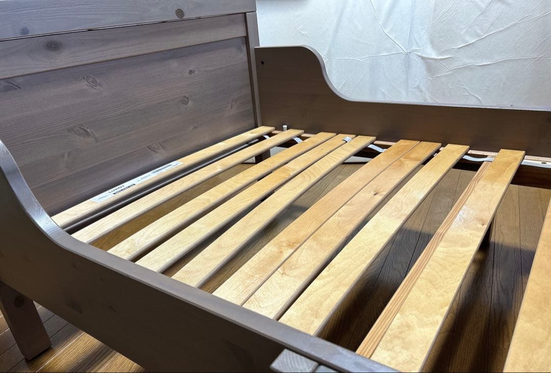 IKEA 伸長式 ベッド フレーム 販売終了カラー MINNEN ミンネン 伸長式ベッドフレームとすのこ（組み合わせ