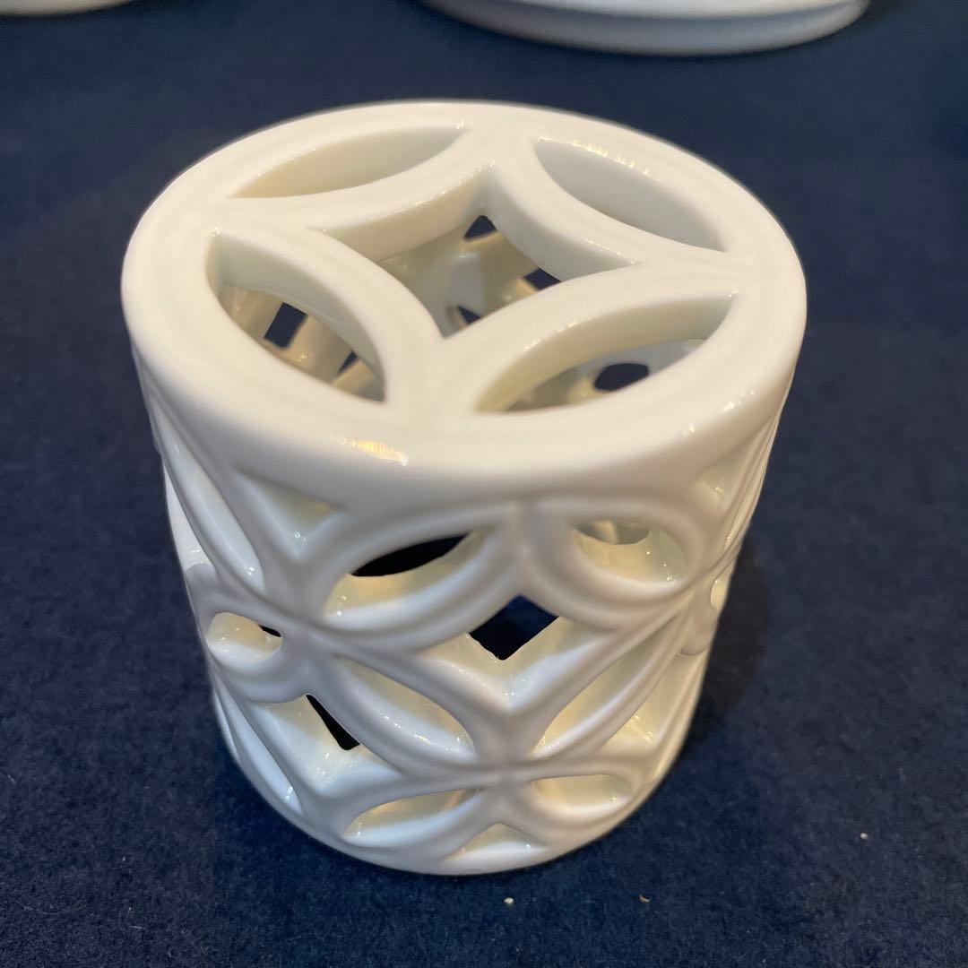 茶道具 皆具【横石 嘉助】の【平戸白磁 七宝透 皆具】共箱 美品 - メルカリ